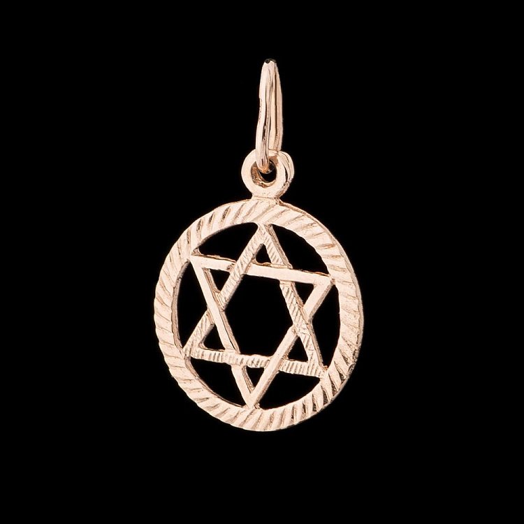 Золотая подвеска "Звезда Давида" п00322 от ювелирного магазина Оникс