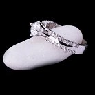 Серебряное кольцо (фианиты, родий) 111206 от ювелирного магазина Оникс - 2