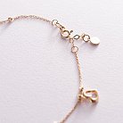 Золотой браслет "Сердечко и звездочка" на ногу б04878 от ювелирного магазина Оникс - 5