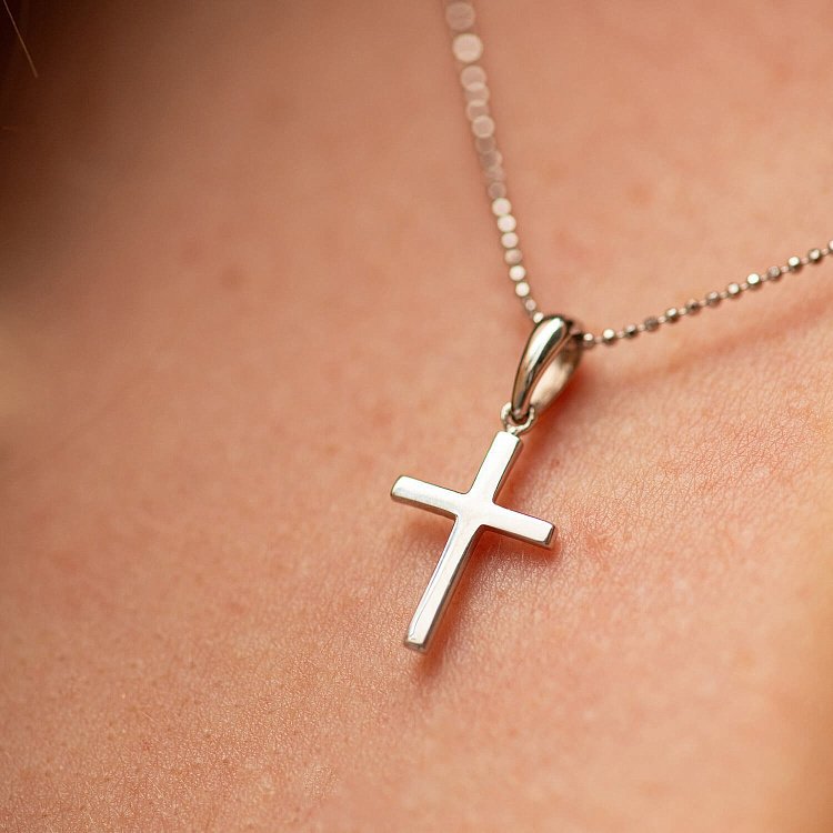 Крестик в белом золоте п03162 от ювелирного магазина Оникс - 3