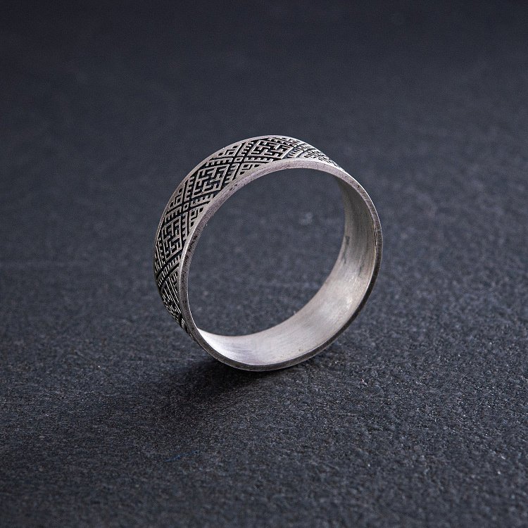 Срібна каблучка "Вишиванка - сварга" 1115 від ювелірного магазину Онікс - 6