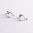 Золоті сережки з діамантами і сапфірами C01297E от ювелирного магазина Оникс - 1