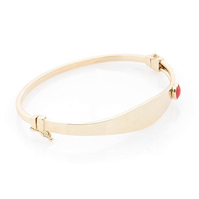 Золотий дитячий браслет "Сердечко" (емаль) б03358 №2