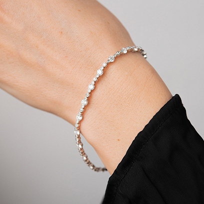 Золотий браслет з діамантами бб0063lg №4