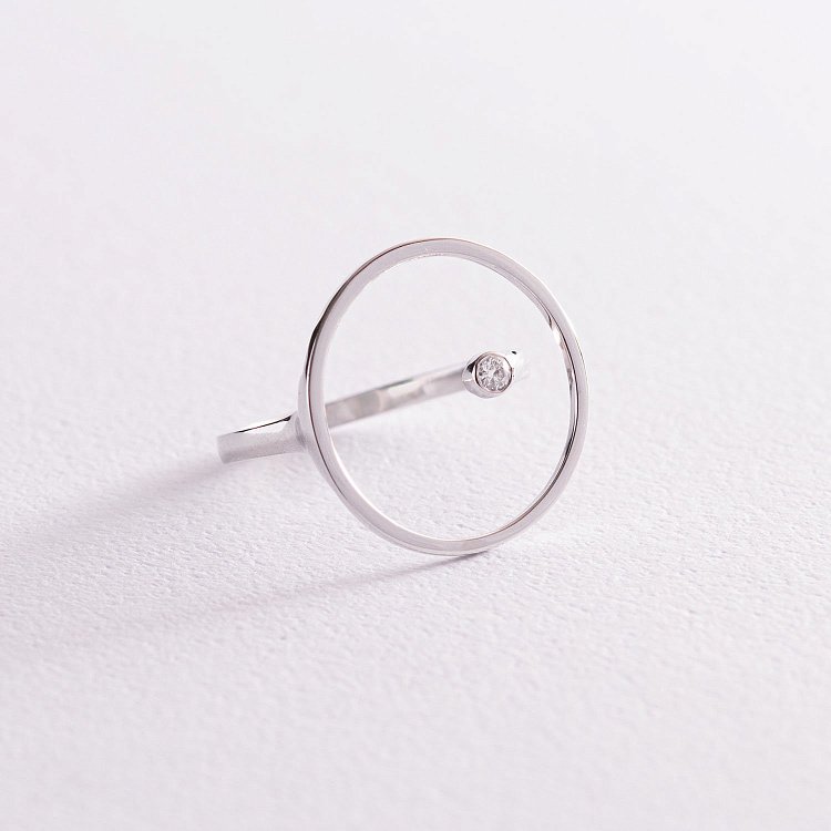 Золота каблучка "Грейс" з діамантом 101-10077 від ювелірного магазину Онікс