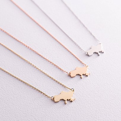 Колье "Моя Украина" в красном золоте (возможна гравировка) кол02298 №7