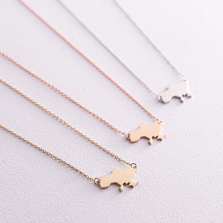 Колье "Моя Украина" в красном золоте (возможна гравировка) кол02298 от ювелирного магазина Оникс - 6