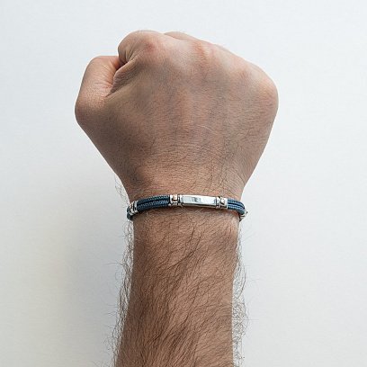 Мужской браслет с серебряной и золотой вставкой Zancan EXB577R-AV №2