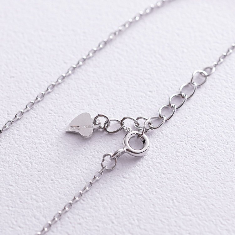 Серебряное колье "Клевер" (эмаль) 181061 от ювелирного магазина Оникс - 6