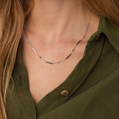 Кольє - ланцюжок у білому золоті кол02259 №4