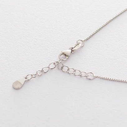 Срібний браслет на ногу (фіаніт) 141348 №2