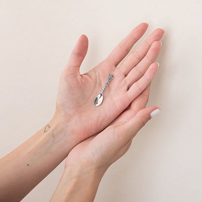 Срібна ложка-загребушка 23471 №3