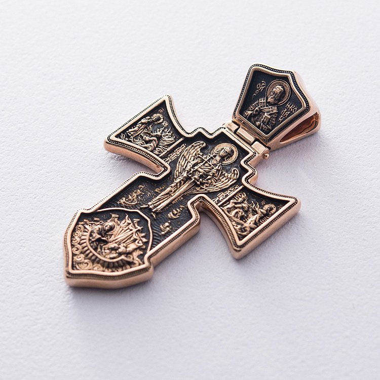 Православний хрест "Розп'яття. Ангел Хранитель" п01841 від ювелірного магазину Онікс - 1