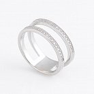 Серебряное кольцо с фианитами 111873 от ювелирного магазина Оникс