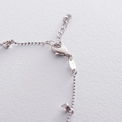 Золотий браслет з фіанітами б04220 №3