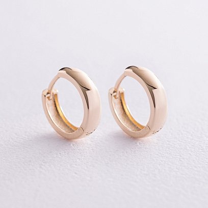 Серьги - кольца в желтом золоте с08189