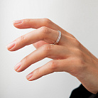 Золотое кольцо "Сердечки" с бриллиантами кб0515cha от ювелирного магазина Оникс - 3