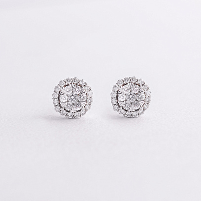 Золоті сережки - пусети з діамантами сб0635ca