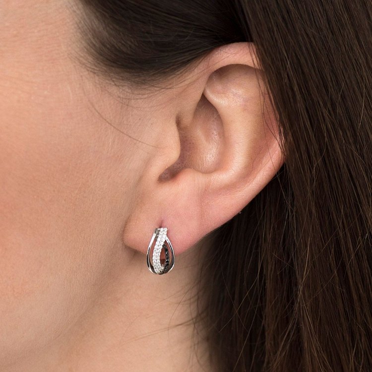 Золоті сережки з діамантами Т03068Е від ювелірного магазину Онікс - 2