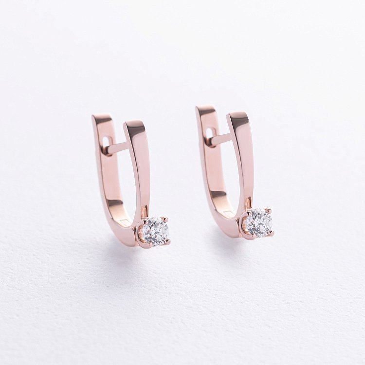 Золоті сережки з діамантами 313552421 від ювелірного магазину Онікс