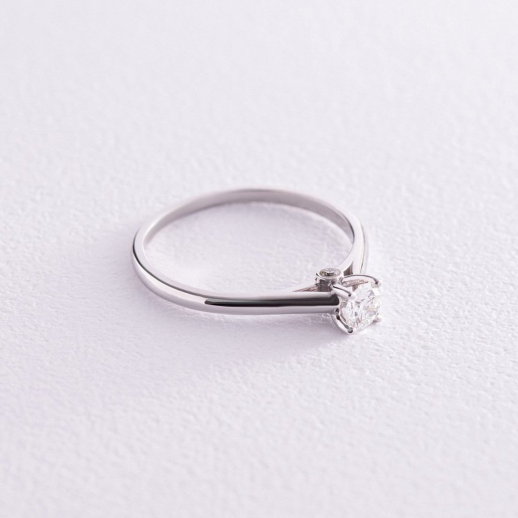 Помолвочное золотое кольцо с бриллиантами кб0410 от ювелирного магазина Оникс - 2