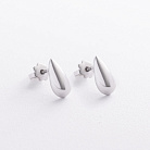 Серебряные серьги - пусеты "Капельки" 902-01372 от ювелирного магазина Оникс