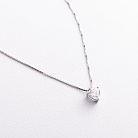 Серебряное колье "Сердце" с фианитом 181371 от ювелирного магазина Оникс