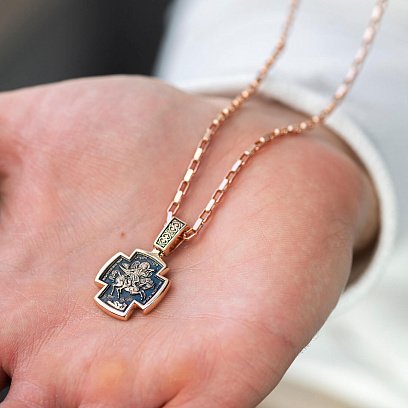 Золотой крест Архангел Михаил п02643 №4