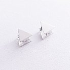 Сережки "Трикутники" (біле золото) с07013 от ювелирного магазина Оникс - 6