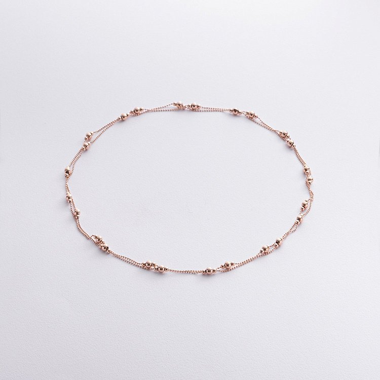 Кольє "Кульки" у червоному золоті кол02580 від ювелірного магазину Онікс