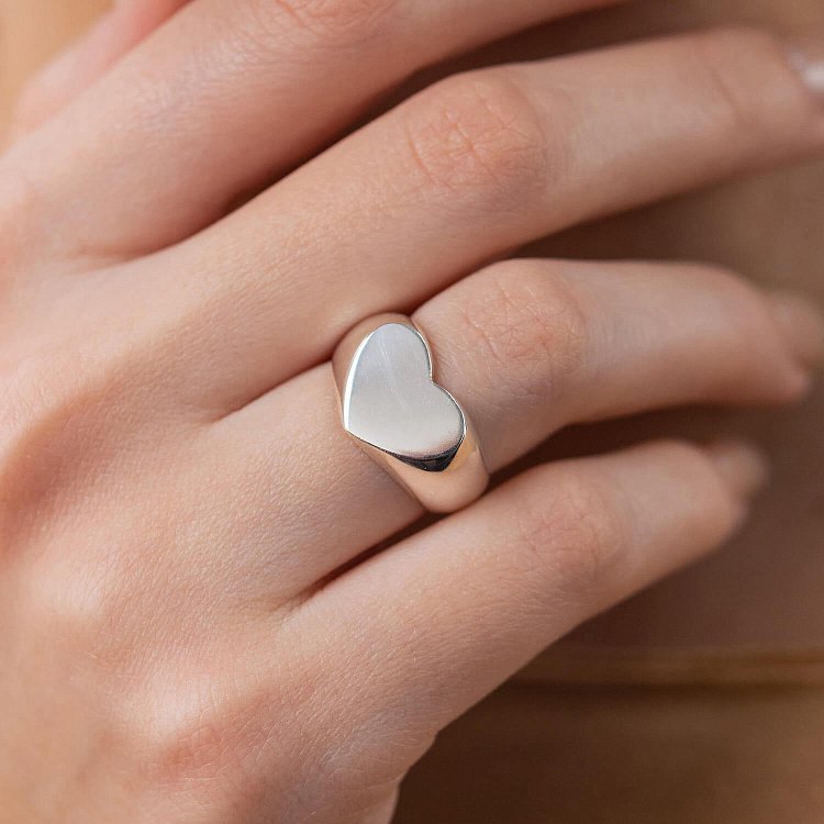 Срібна печатка "Сердечко" (можливе гравіювання) 112695 від ювелірного магазину Онікс - 19