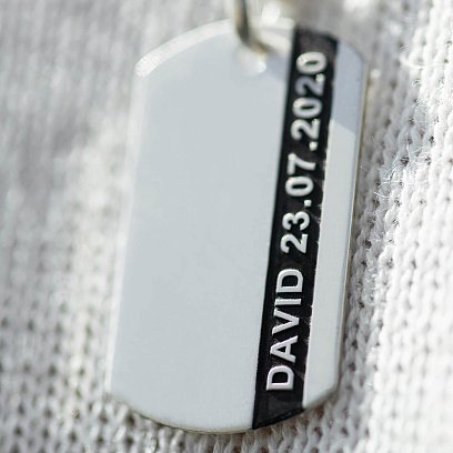 Серебряный жетон для индивидуальной гравировки (маленький) 133349-ГР №3