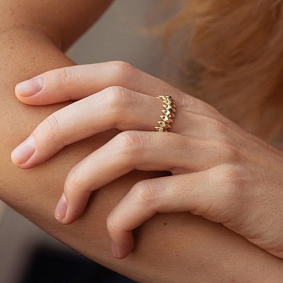 Каблучка в жовтому золоті к07618 №4