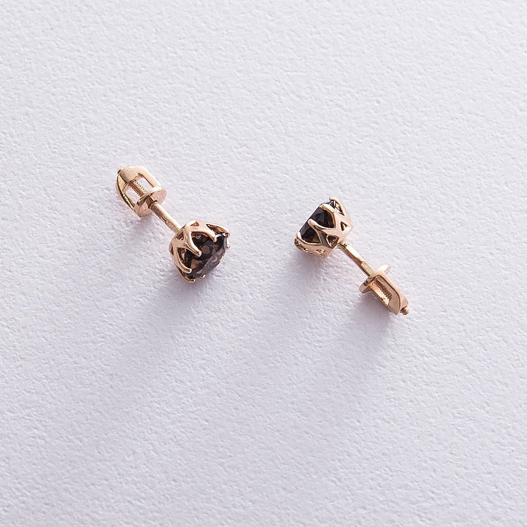 Золоті сережки-пусети (топаз) с06606 від ювелірного магазину Онікс - 2