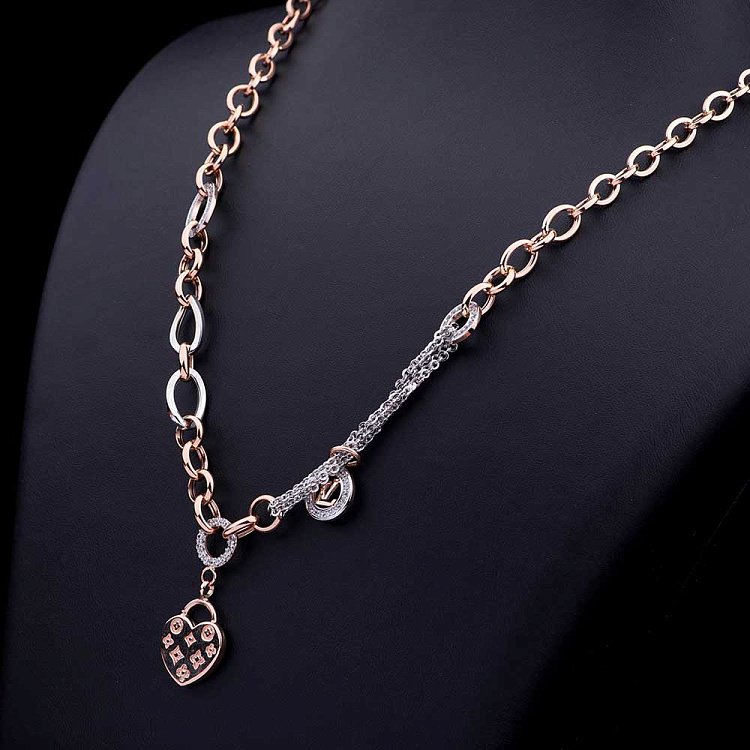 Золотое колье с фианитами кол00879 от ювелирного магазина Оникс - 1