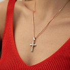 Золотой православный крест "Распятие. Спаси и Сохрани" 250077 от ювелирного магазина Оникс - 1