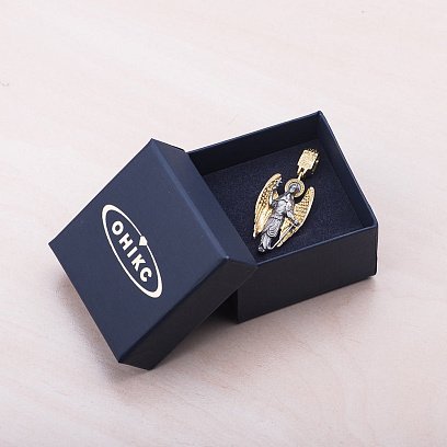 Серебряная подвеска "Ангел" с позолотой 132226 №8