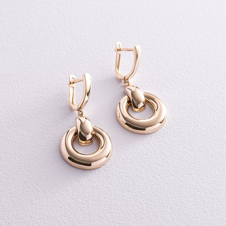 Серьги "Дакота" в желтом золоте с08114 от ювелирного магазина Оникс