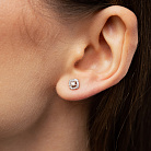 Золоті сережки - пусети з діамантами 22955аг от ювелирного магазина Оникс - 1