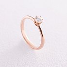 Помолвочное золотое кольцо с бриллиантом кб0415 от ювелирного магазина Оникс - 3