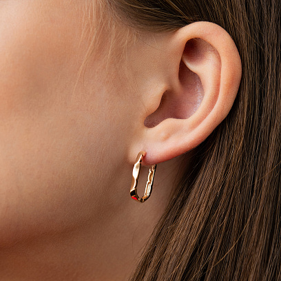 Серьги "Violet" в красном золоте с09755 №4
