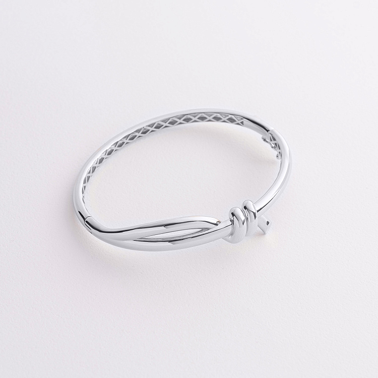 Жорсткий браслет "Brigitte" у білому золоті б05744 від ювелірного магазину Онікс - 1