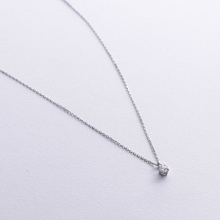 Кольє в білому золоті з діамантом 719321121 від ювелірного магазину Онікс - 2