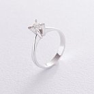 Помолвочное кольцо в белом золоте (бриллиант) кх339 от ювелирного магазина Оникс