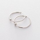 Серебряные серьги-кольца 122439 от ювелирного магазина Оникс - 2