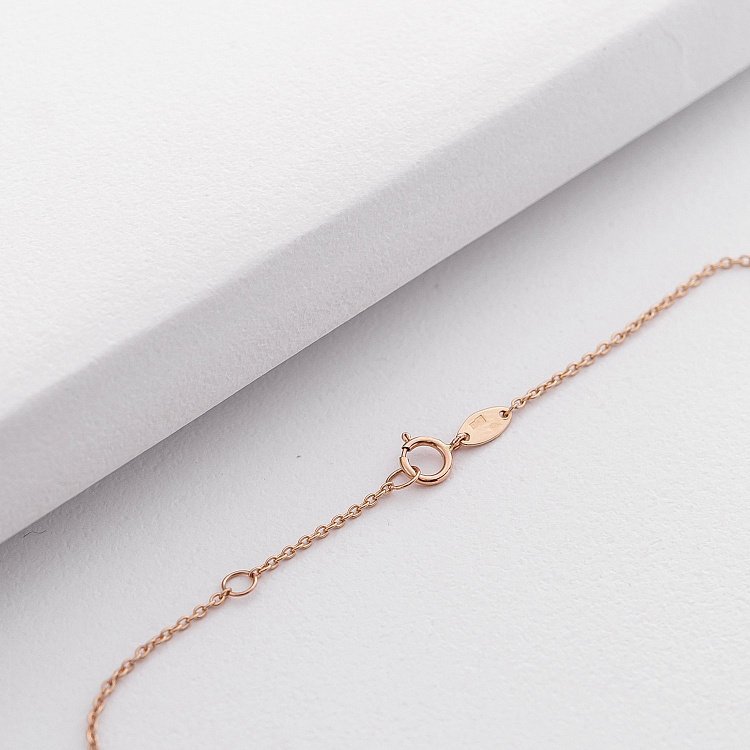 Золотий браслет на ногу "Зірки" б03684 від ювелірного магазину Онікс - 1