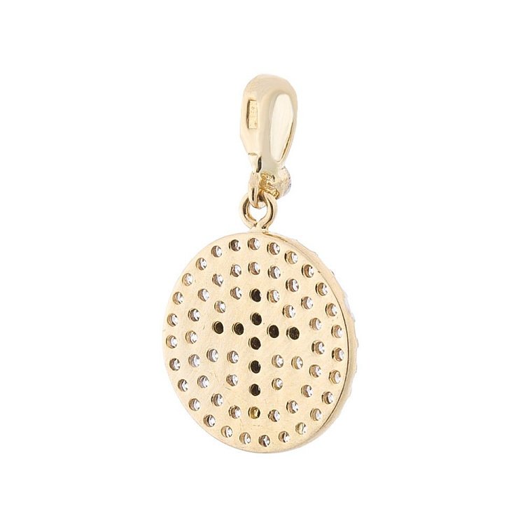 Золотая подвеска "Крестик с фианитами" п02930 от ювелирного магазина Оникс - 1