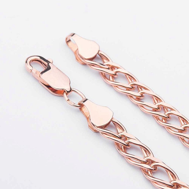 Золотий браслет плетіння Подвійний ромб б00291 від ювелірного магазину Онікс - 2