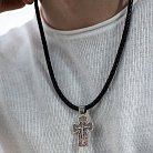 Золотий православний хрест "Розп'яття. Архангел Михаїл" п02759 от ювелирного магазина Оникс - 1