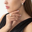 Золоті сережки з діамантами і перлами с1098 от ювелирного магазина Оникс - 1
